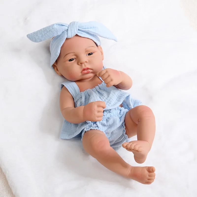 Real VINYL Reborn doll 40cm newborn reborn baby dolls silicon with names and age
