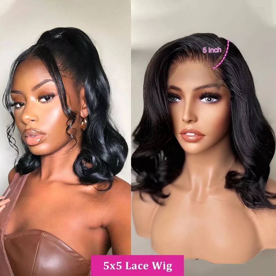 Loose Deep Unprocessed Raw Hair Bob Wig Lace Front,Wholesale Short Human Hair Lace Front Wig,Brazilian Hair Hd lace Frontal Wigs