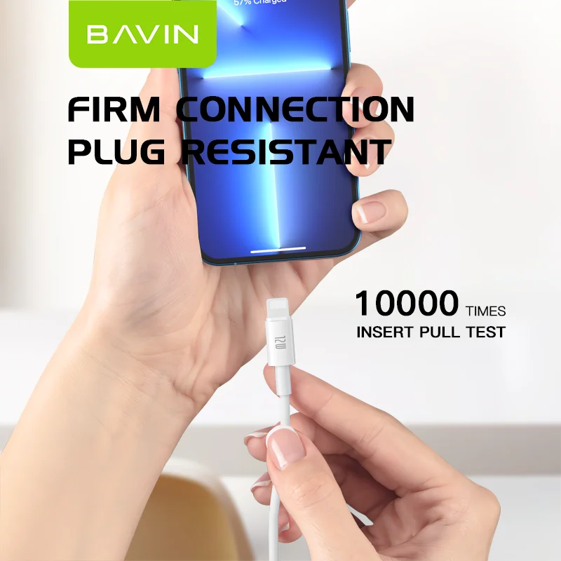 BAVIN Fast Charging Transfering 2 IN 1 Lightnings Type-c Micro Cable Wire Data USB Cables