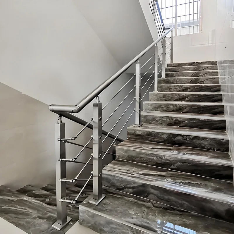 Modern Popular Outdoor Deck Balcony Cable Railing Post 304 316 Stainless Steel/Aluminium Stair Wire Handrails Balustrade