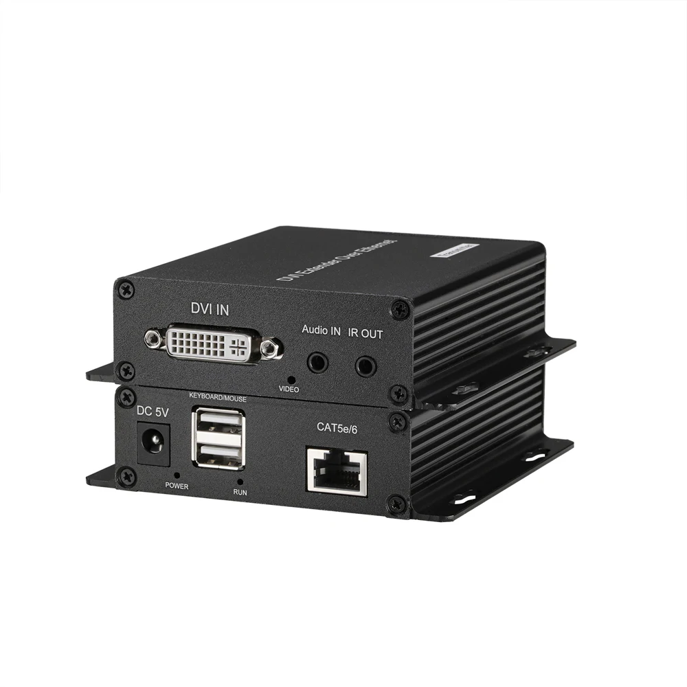 Extend Signal 200M DVI Lan KVM USB Extender Over IP