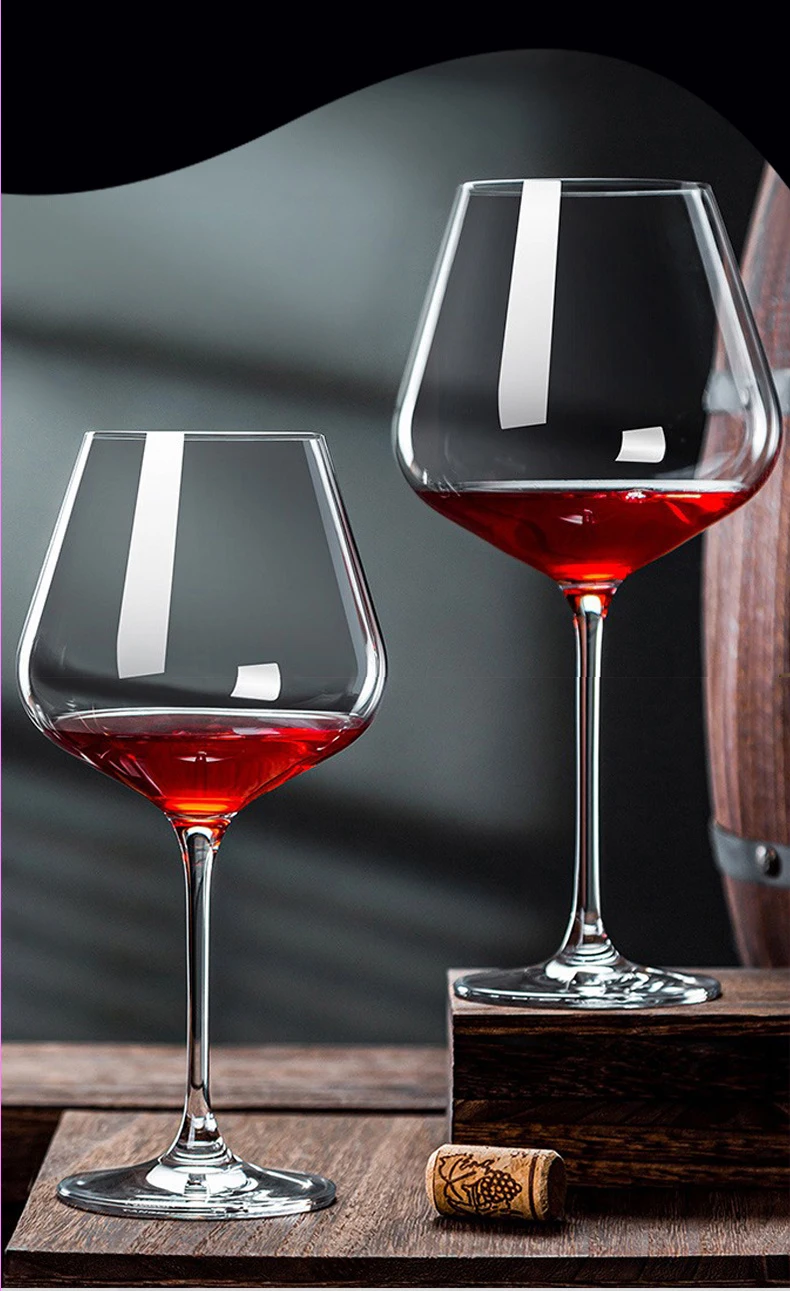 HOT wholesale 16-30oz Burgundy crystal wine glass And Aand Cut Wine Glass And long Stem Glasses Crystal Red Wine Glass