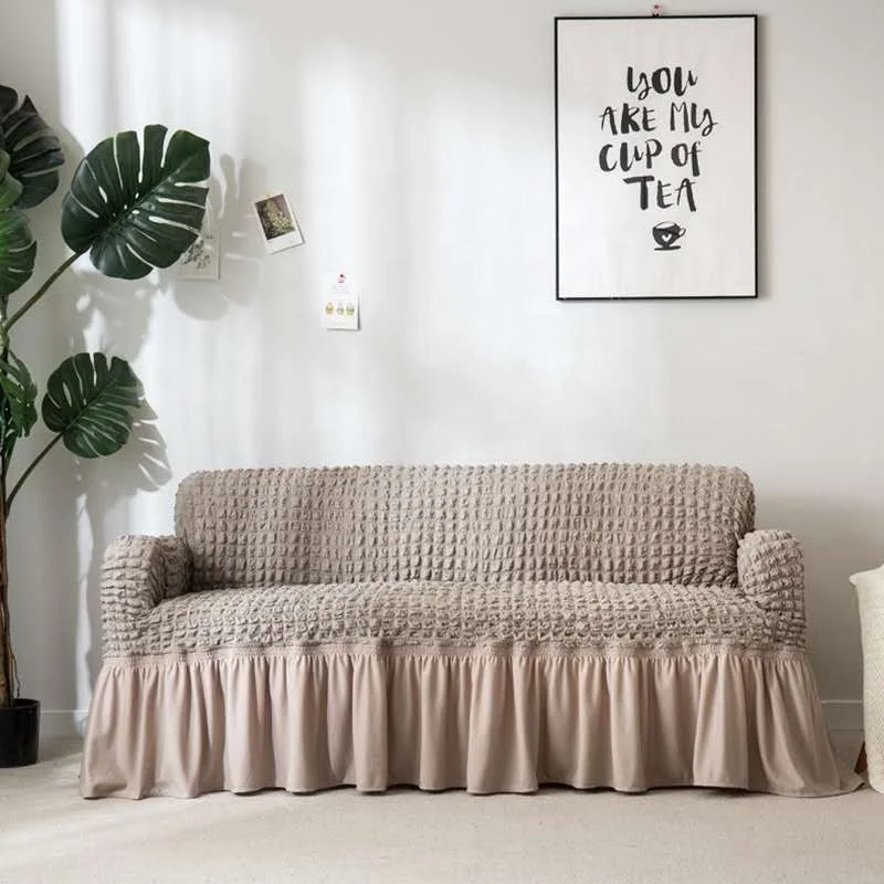 recliner l shape grey 3 seater popcorn bubble lace couch slipcovers universal elastic stretch sofa covers with wingback ruffles