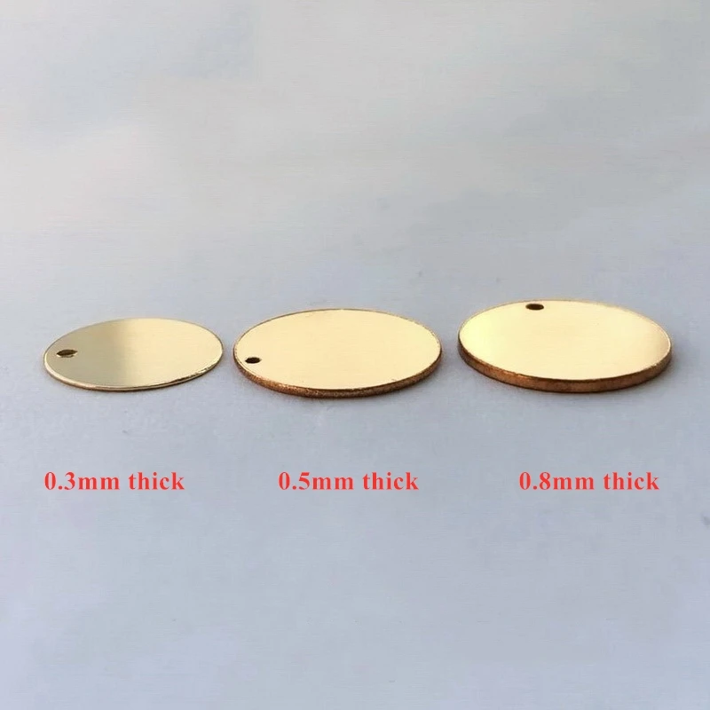 YM Jewelry 14K Gold Filled Coin Disc Stamping Pendants & Charms for Necklace Womens Girls Custom Engraved Logo Available