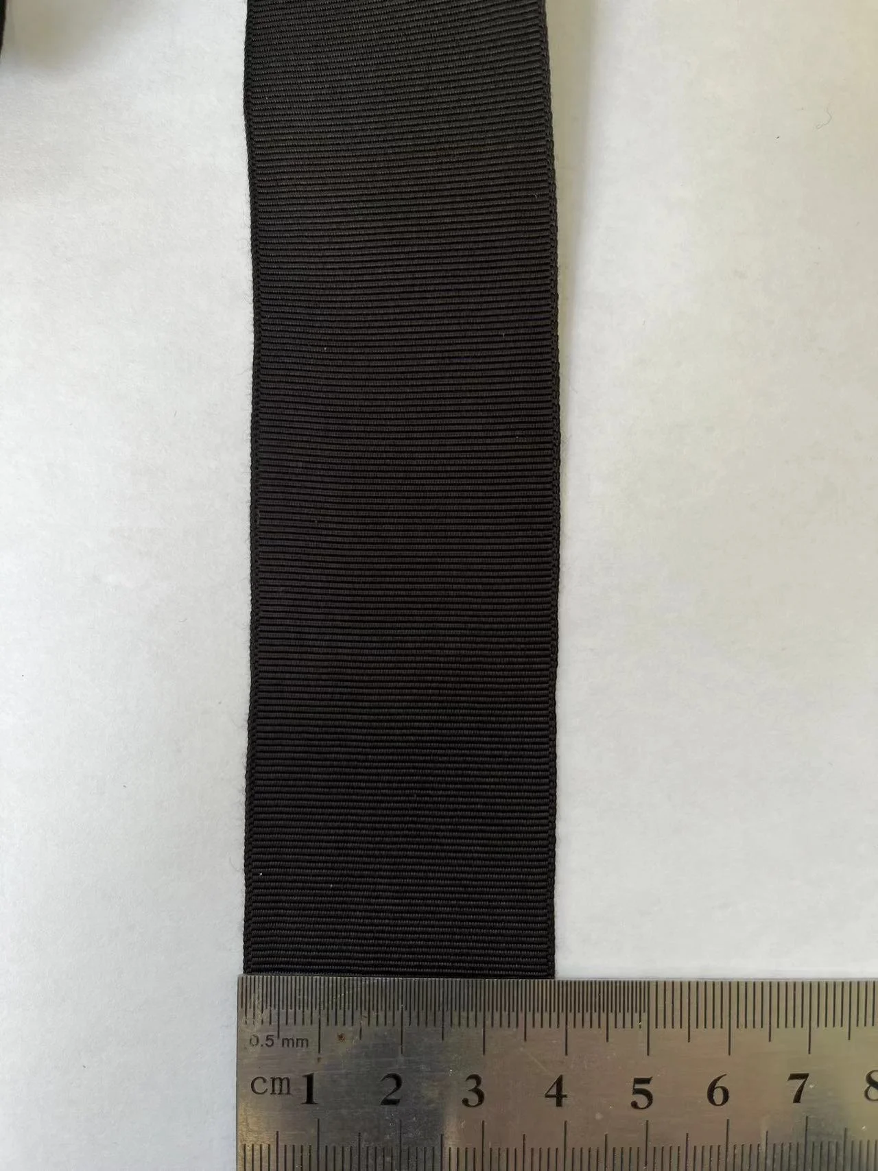 Manufacture wholesale 38 mm Black Soft Grosgrain Rayon Cotton Ribbon with woven straight edges on sides for Hat and garment