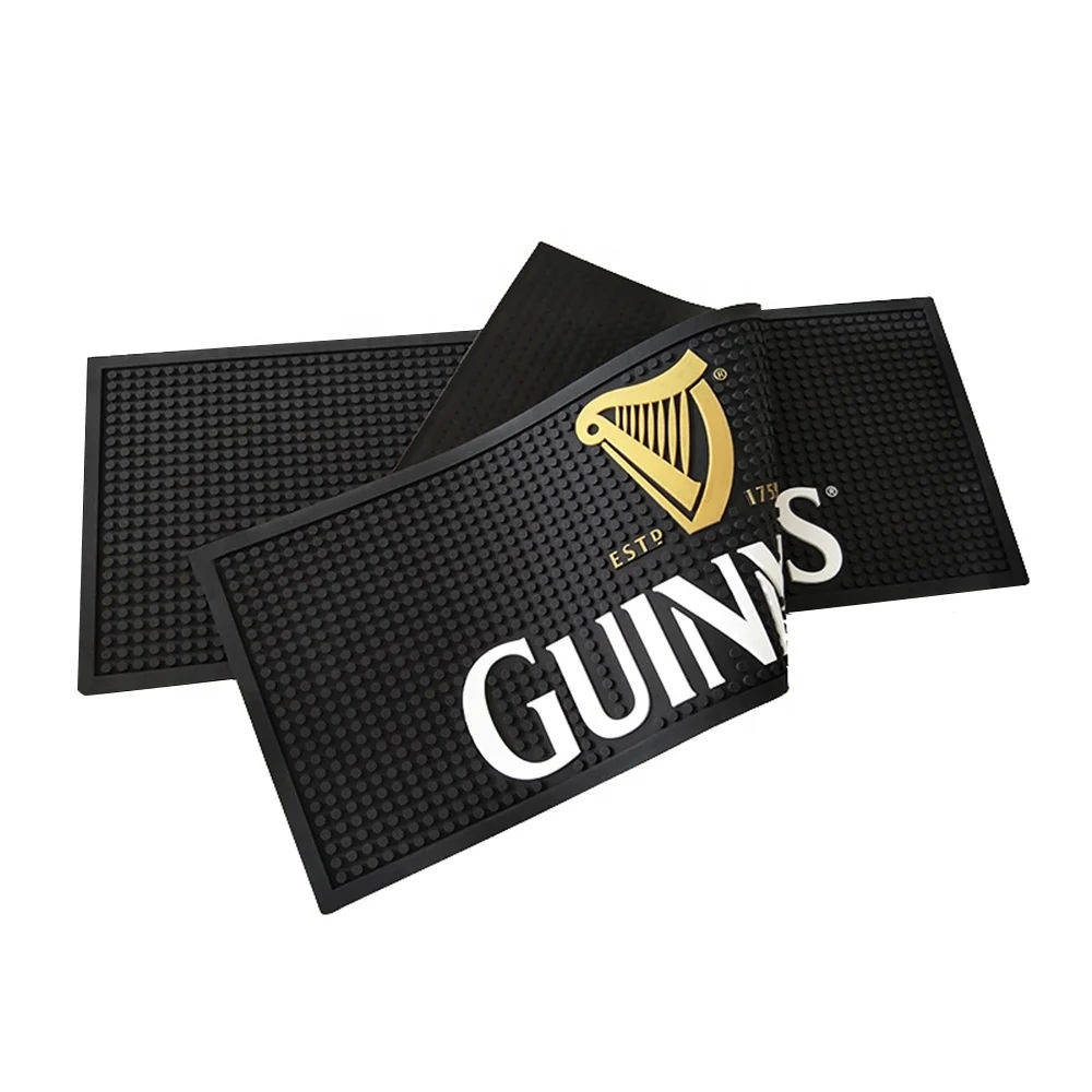 Guinness Spill Runner Drip Beer PVC Custom Bar Mat