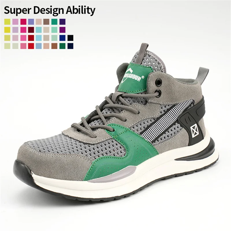 Легкая мужская рабочая обувь, устойчивая к прокалыванию, оптовая продажа, защитная обувь со стальным носком (1600581850079)