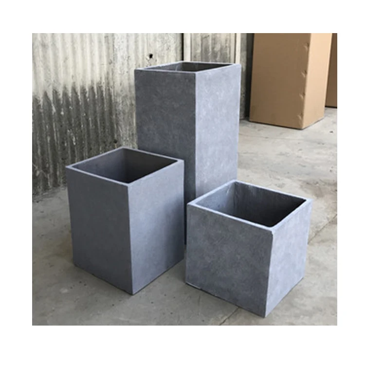 Low Price Square Flower Pot Planter Tall Flower Pot Concrete Flowerpot Outdoor Plant pot