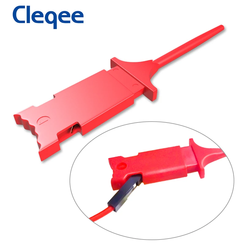 Cleqee Mini Grabber SMD IC Test Hooks  Flat Test Clips for Electrical Testing 6 Colors