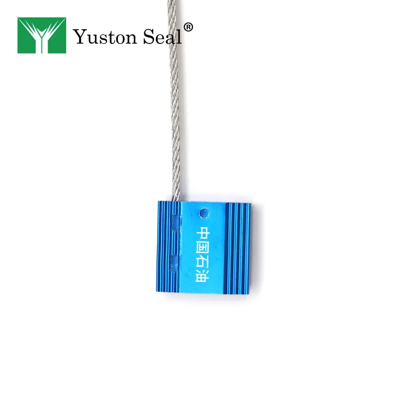 YTCS007 tamper proof custom logo aluminum cable seal for shipping with high quality