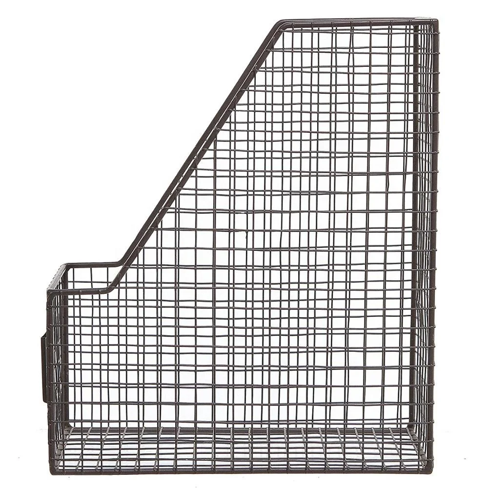 Mesh Wire Office Desk Organizer, Metal Document File Holder/Megazine Rack/Mail Holder