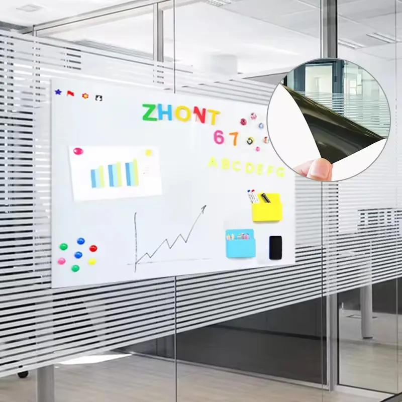 Self Adhesive PET Film Dry Erase Magnetic White Board Whiteboard Sticker