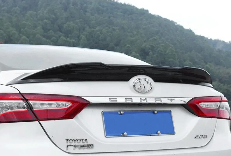 2023 New Trd Style Car Rear Spoiler For 2018-2022 Toyota Camry Carbon Fiber Boot Lip Trunk Wing Tuning Accessories ABS Plastic