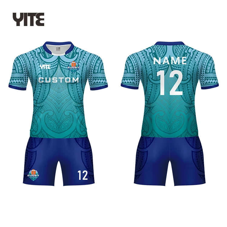 Full sublimation rugby uniform custom made rugby jerseys high quality rugby uniform set