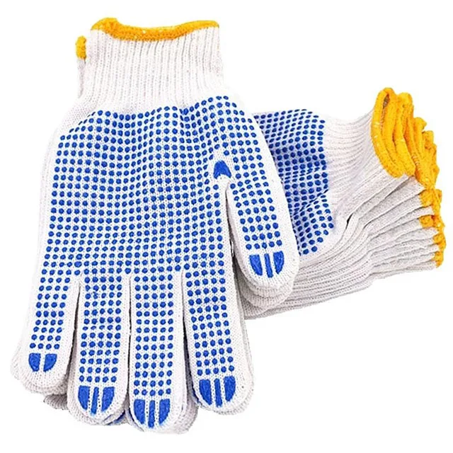 Cheap Factory Construction safety Cotton Gloves knit White Grey Cotton glove and Mittens