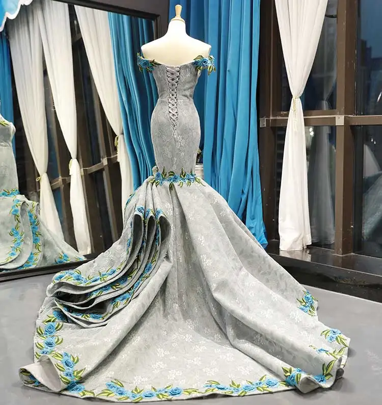 Jancember RSM66737 real cheap peach applique trumpet mermaid fashionable party evening dress