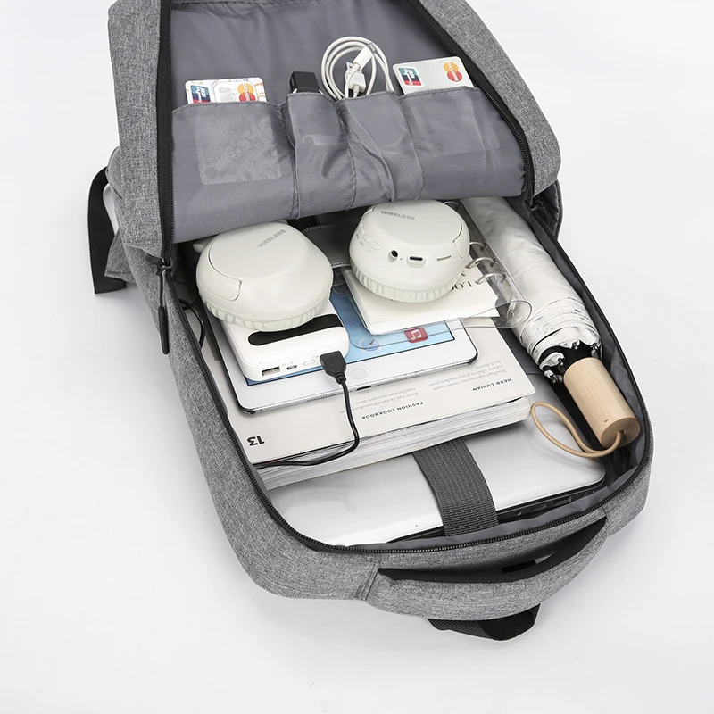 USB Charger Backpack Smart Laptop Backpack Bag Simple Custom Logo Nylon Unisex Backpack