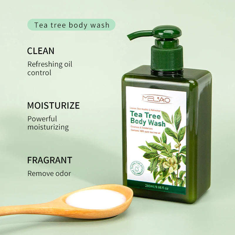 Оптовая продажа шампунь и для тела с Чайным Деревом фирменная торговая марка чайного дерева профессиональный волос веганов набор мытья ванны