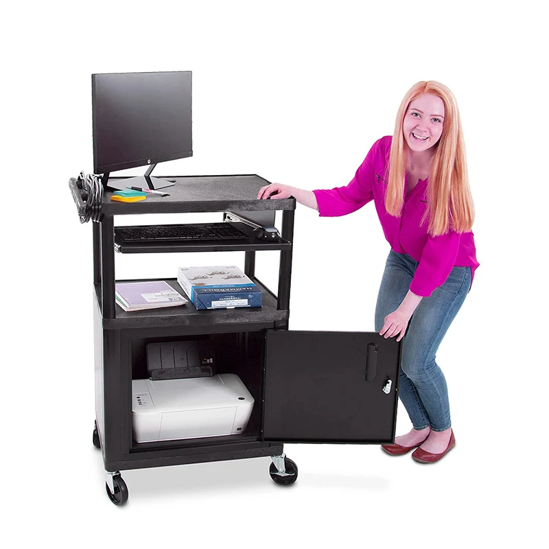 Mobile Storage Utility keyboard tray AV Cart with wheels