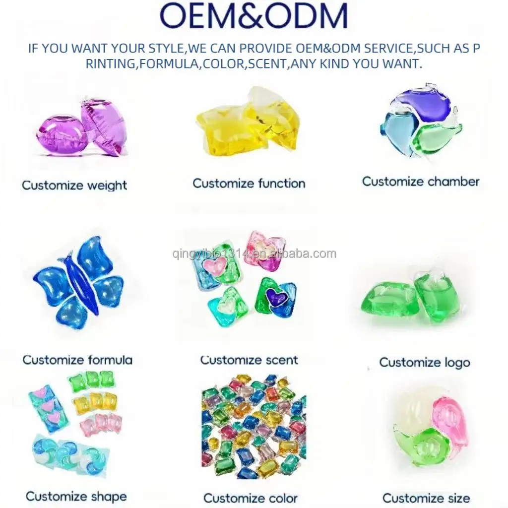 Capsules Detergent Laundry Beads Detergent Soap Scent Nature Laundry Detergent Pods 5 in 1 Washing Pods