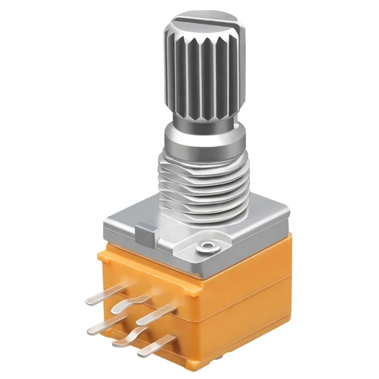 Поворотный переключатель потенциометра 9 мм, переключатель регулировки громкости, ручка потенциометра, алюминиевая рифленая Ручка потенциометра Soundwell RA09