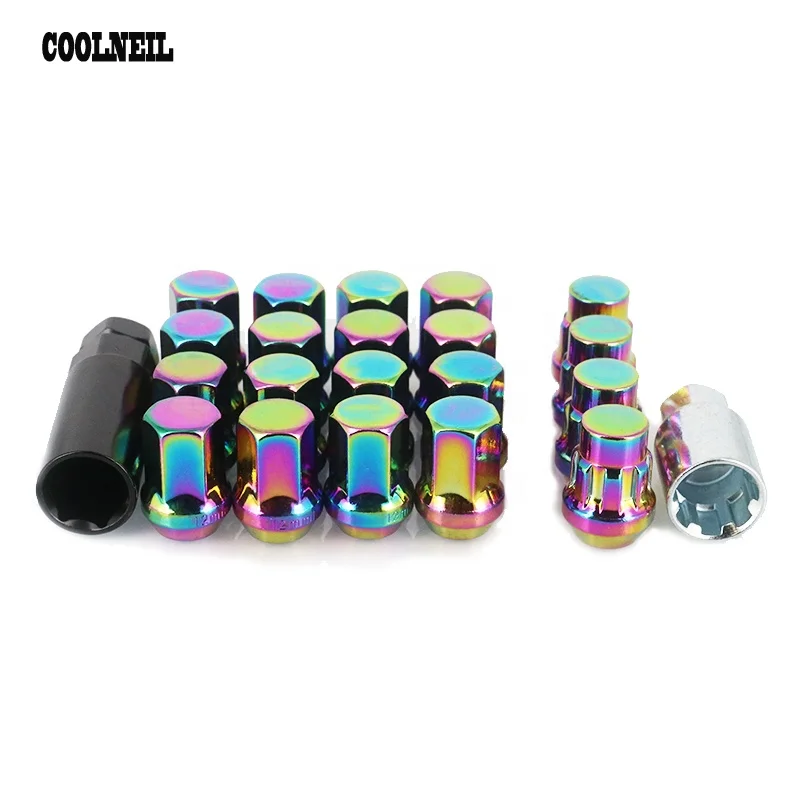 Автомобильные противоугонные гайки 12X1,25 мм для колесных болтов Audi, синий винт блокировки колеса