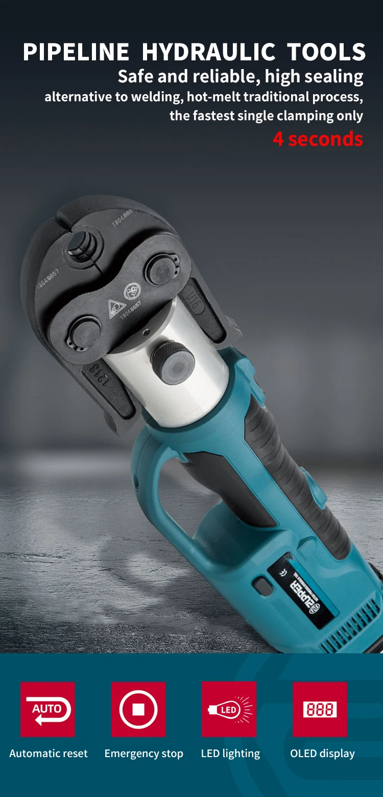 18V 3.0Ah Li-ion PZ-1550 Hydraulic Crimping Tools Battery Powered Press Tool