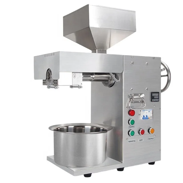 New Design Mini Home Use Automatic Stainless Steel Seed Coconut Sesame Peanut Cold Oil Press Machine