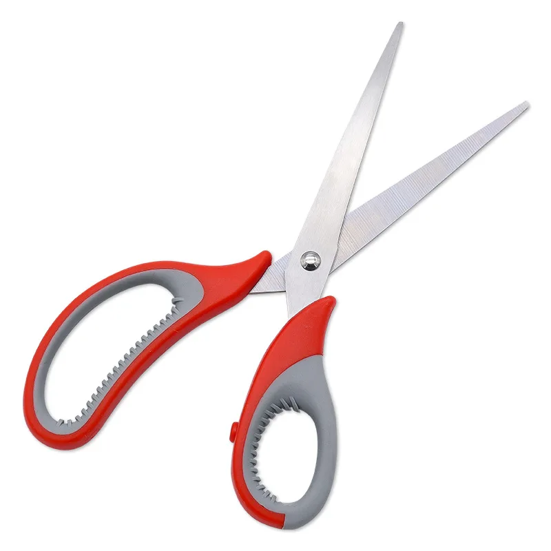 ZY-S0002 Custom Office Scissors 210mm 8inch Rubber Plastic Handle Household Scissors Stainless steel Office Scissors