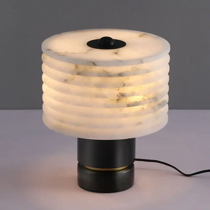 Nordic living room marble marble marble living room high-grade lamp designer model room modern simple bedroom bedside lamp
