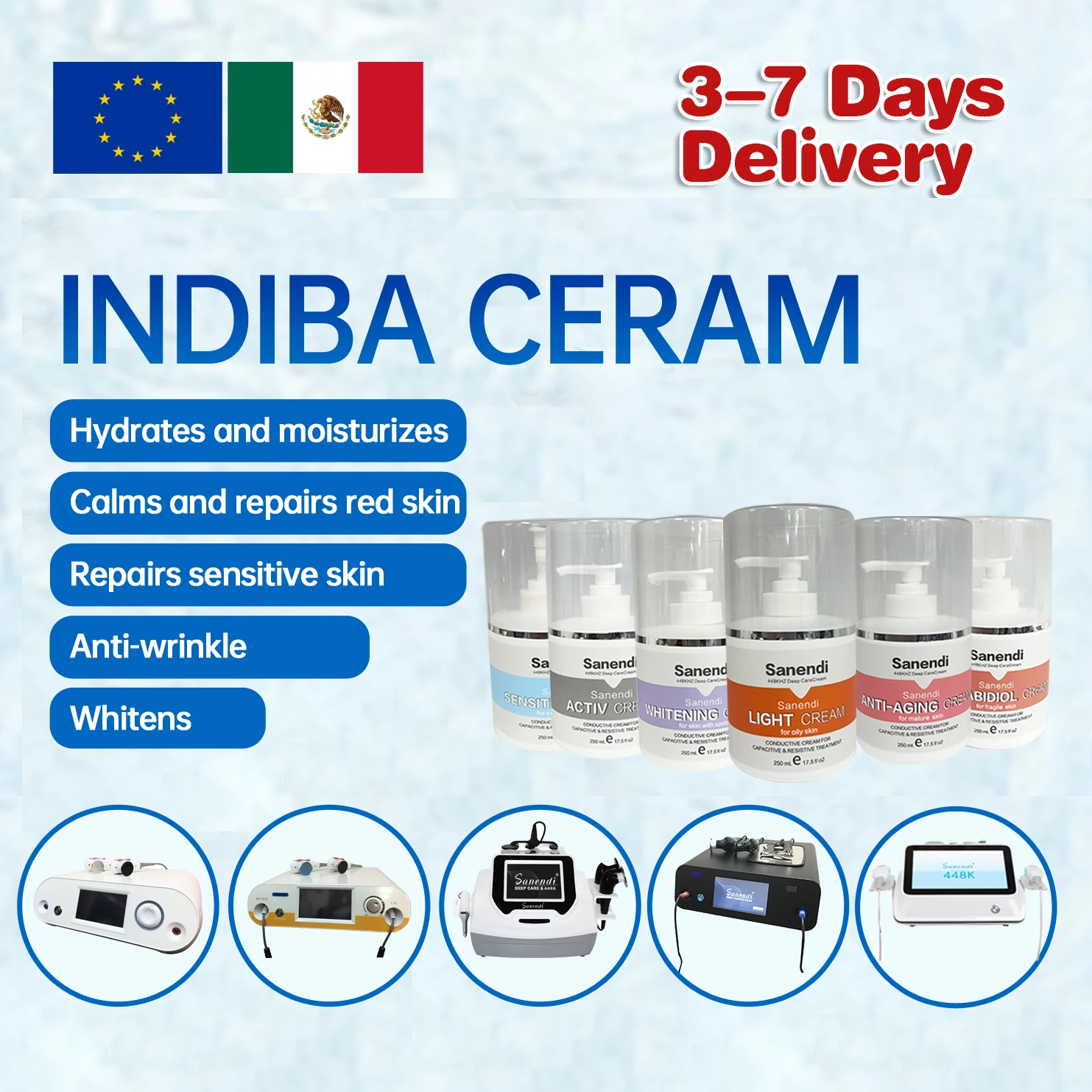 INDIBA 448KHZ Cream RF Radio High Frequency Cream  Lubrication Dedicated for High -frequency Treatment Device  Firm Lifting