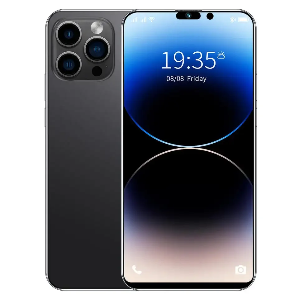 Лидер продаж, i14 pro max, новый 6,8 дюймов, 7800 мАч, Оригинальный сотовый телефон 8 + 256 ГБ, HD экран, идентификатор лица, глобальная версия мобильного телефона