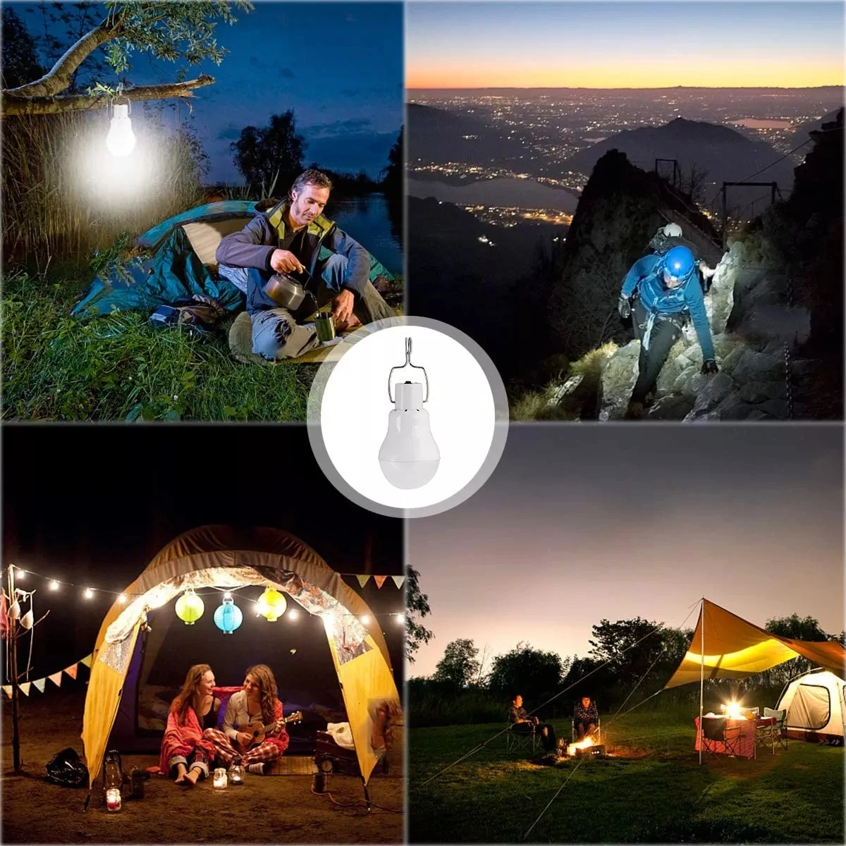 Переносная Светодиодная лампа на солнечной батарее, лампа 5 Вт с солнечной панелью для домашнего аварийного освещения, для улицы, пешего туризма, кемпинга, набор для выживания