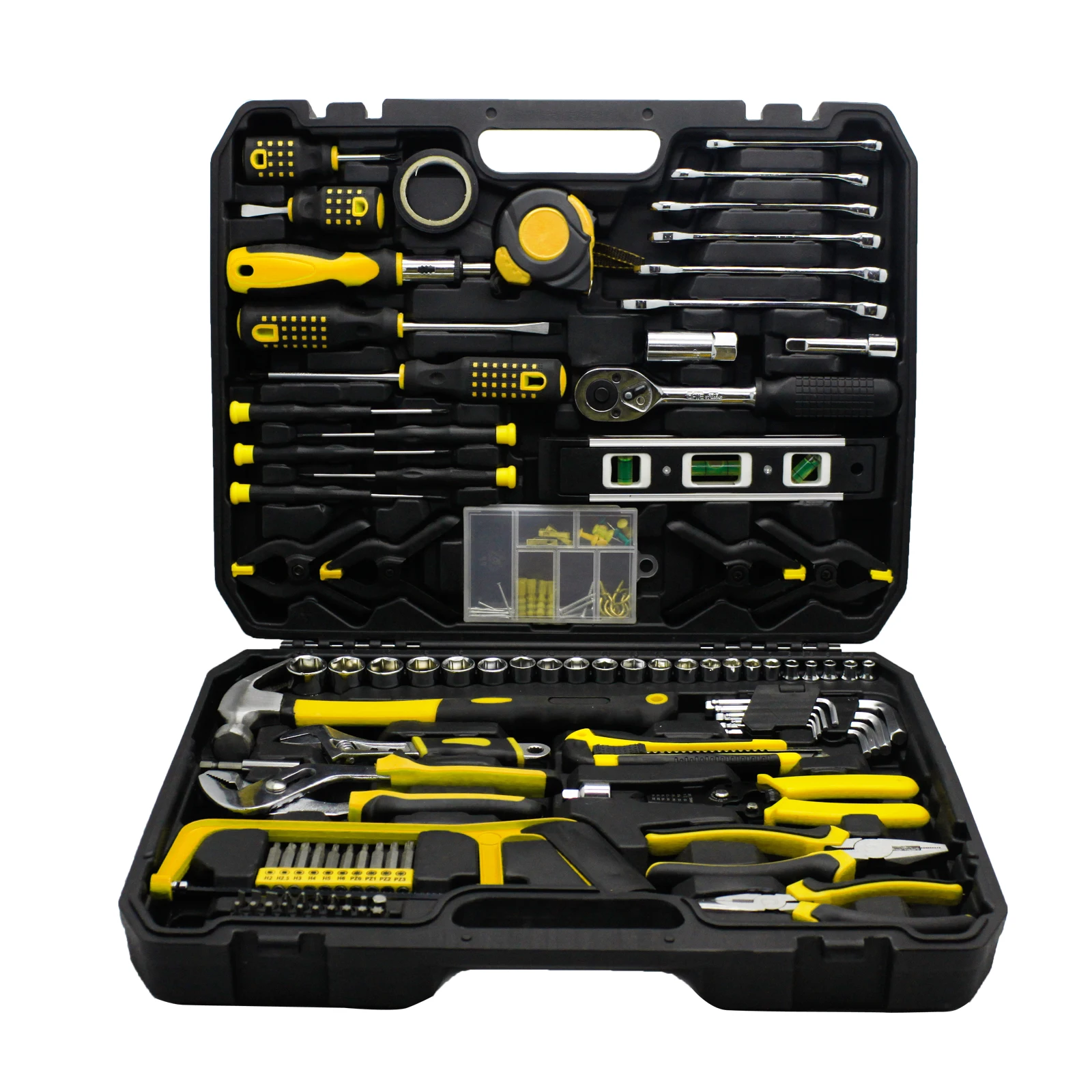 168PCS Customized Combined Tool Set Of Auto Car Repair W/ Screwdriver adjustable Wrench Wire Plier Measure Tape Household Box
