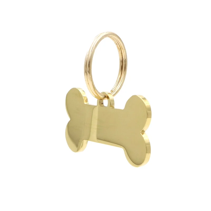 Hot Selling Stainless Steel Metal Tags Pet ID Bone Tags Custom Logo Name Tags For Dog Collar