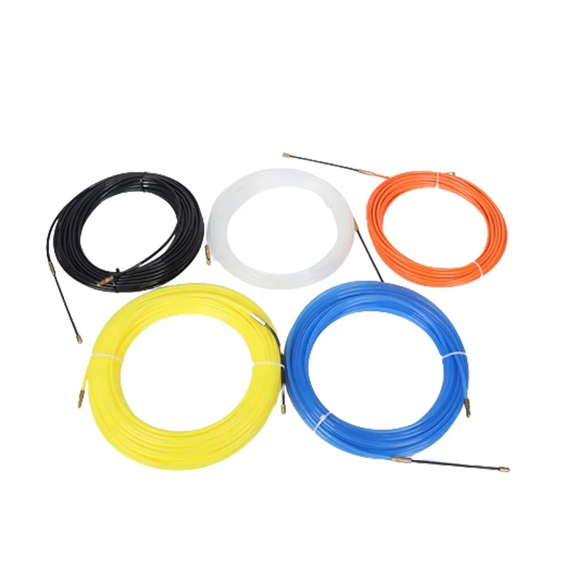 4mm 5m 15m 20m 30m Multi Color Nylon Fish Tape Cable Puller Electrical Wire rope Guide Pulling Wire Puller