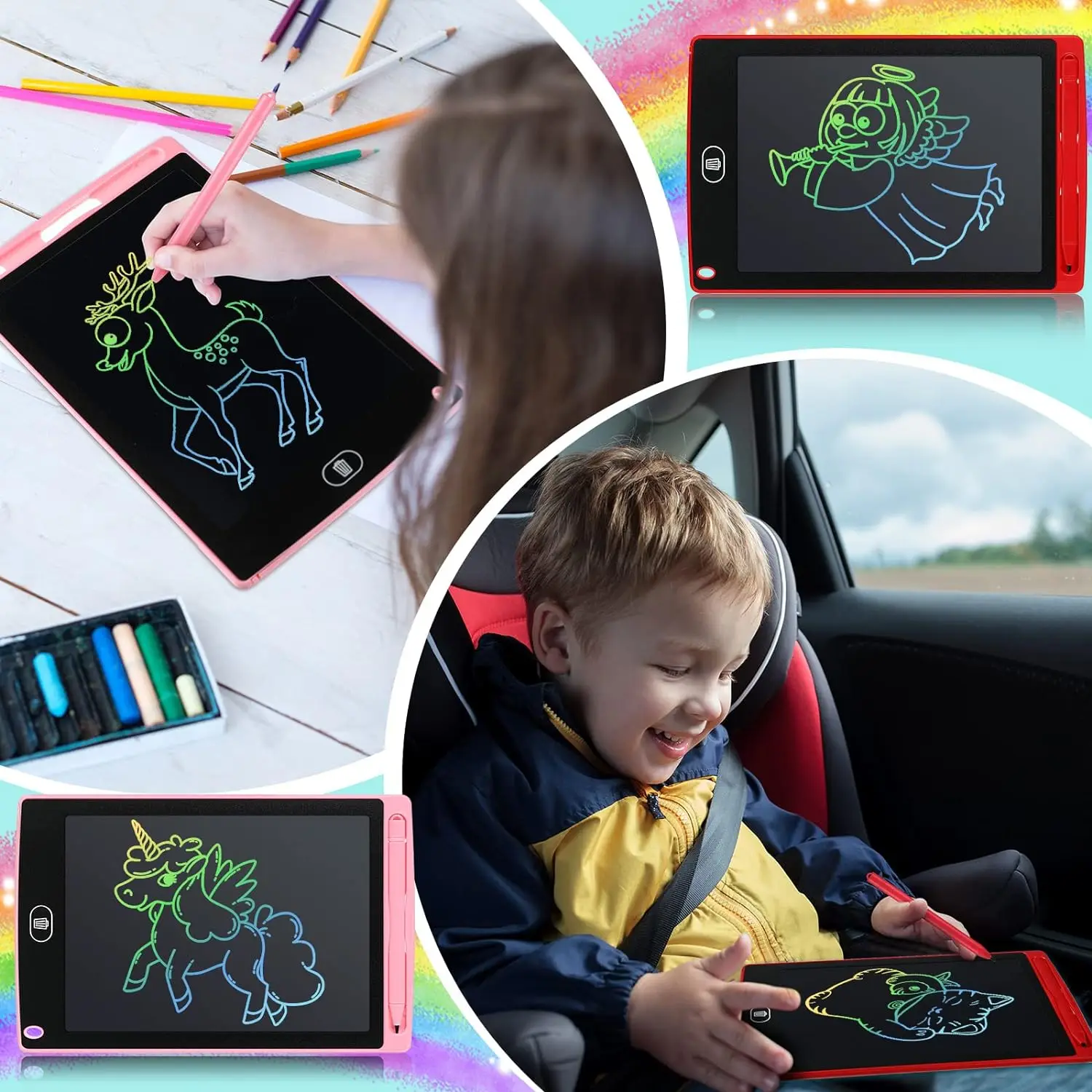 hot sales kids writing tablet write pad drawing board pad lcd writing tablet 6.5 85 8.5 10 12 16 inch for kids