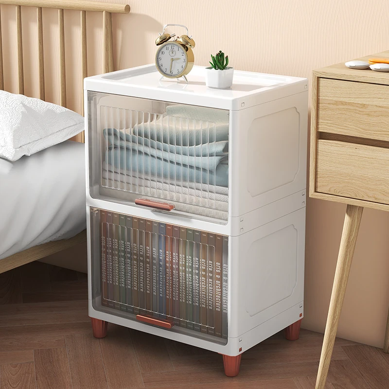 Multi-functional save space plastic storage cabinet pull out storage rack for kitchen bathroom living room
