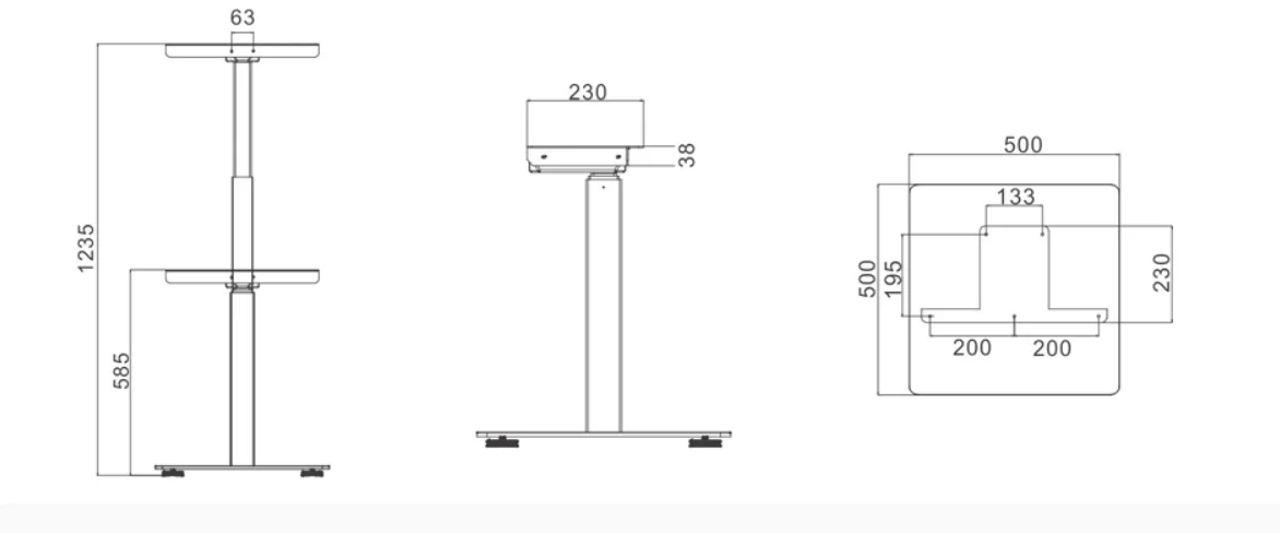 JIECANG White Frame Adjustable Table Leg Electric Height Adjustable Coffee Table