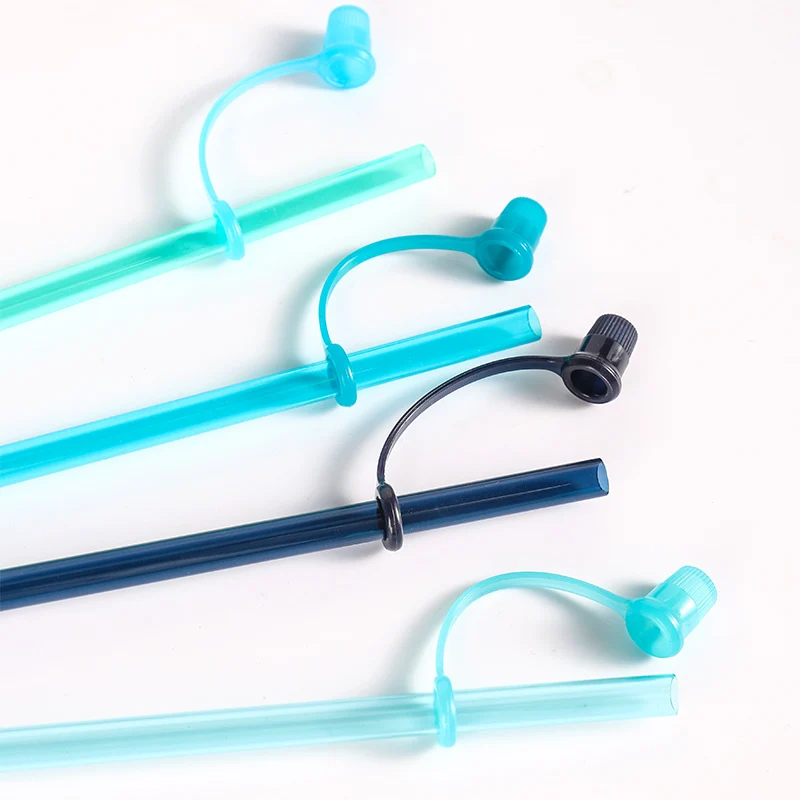 Лидер продаж, набор прозрачных соломинок из полипропилена с пряжкой и пылезащитной крышкой, многоразовые и экологически чистые