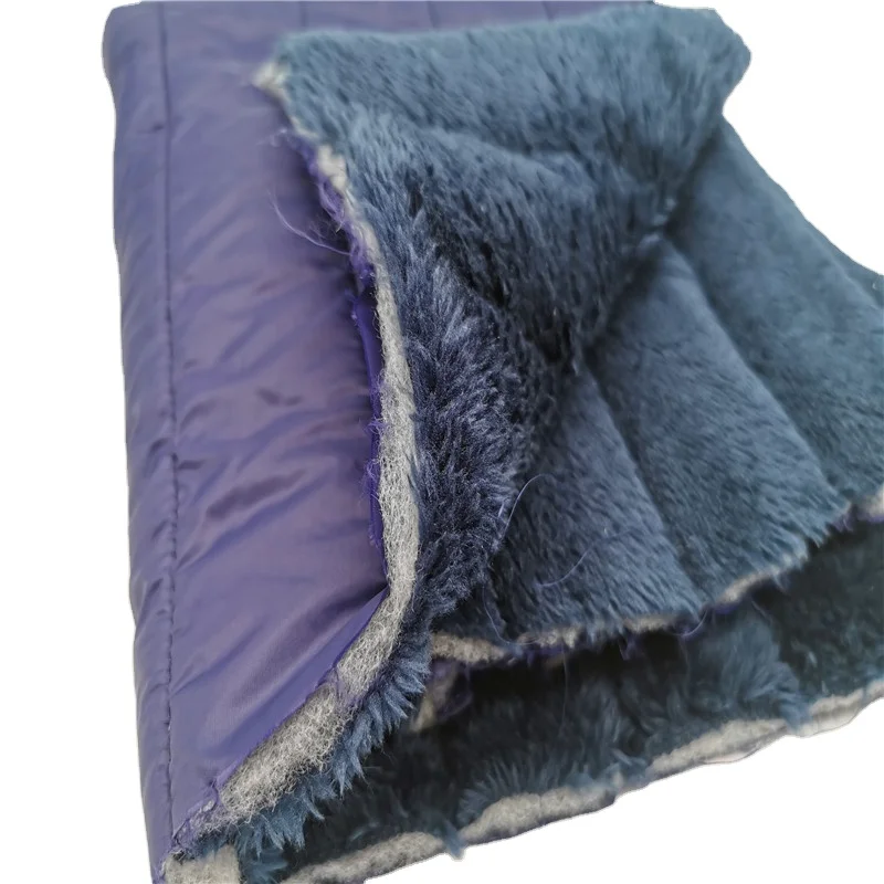 quilted  fabric velvet  high quality winter cloth soft padded fabric jacket