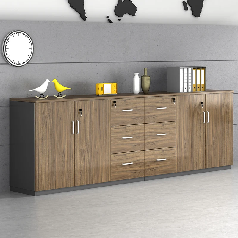 Офисная мебель, мобильный шкаф для хранения на заказ, современный деревянный шкаф для хранения с ручками, ящиками для домашнего офиса