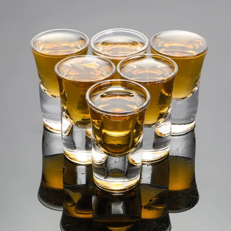 6/12pcs set Clear Shot Glass with Display Rack Acrylic Shot Glass Holder with 6PCS 30ml 1oz Glass Shot Glasses