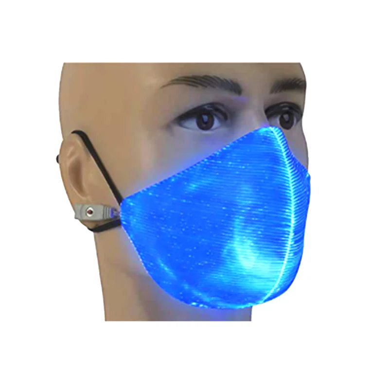 7 Colors Change USB Rechargeable LED Light Up Glowing Glow Rave Facial Face Party Luminous Mask for Dancing Masquerade Costumes