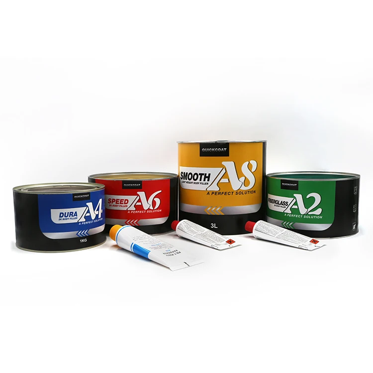 Putty Quickcoat A6 body filler 2K 2-component auto refinish car paint strong filling polyester putty