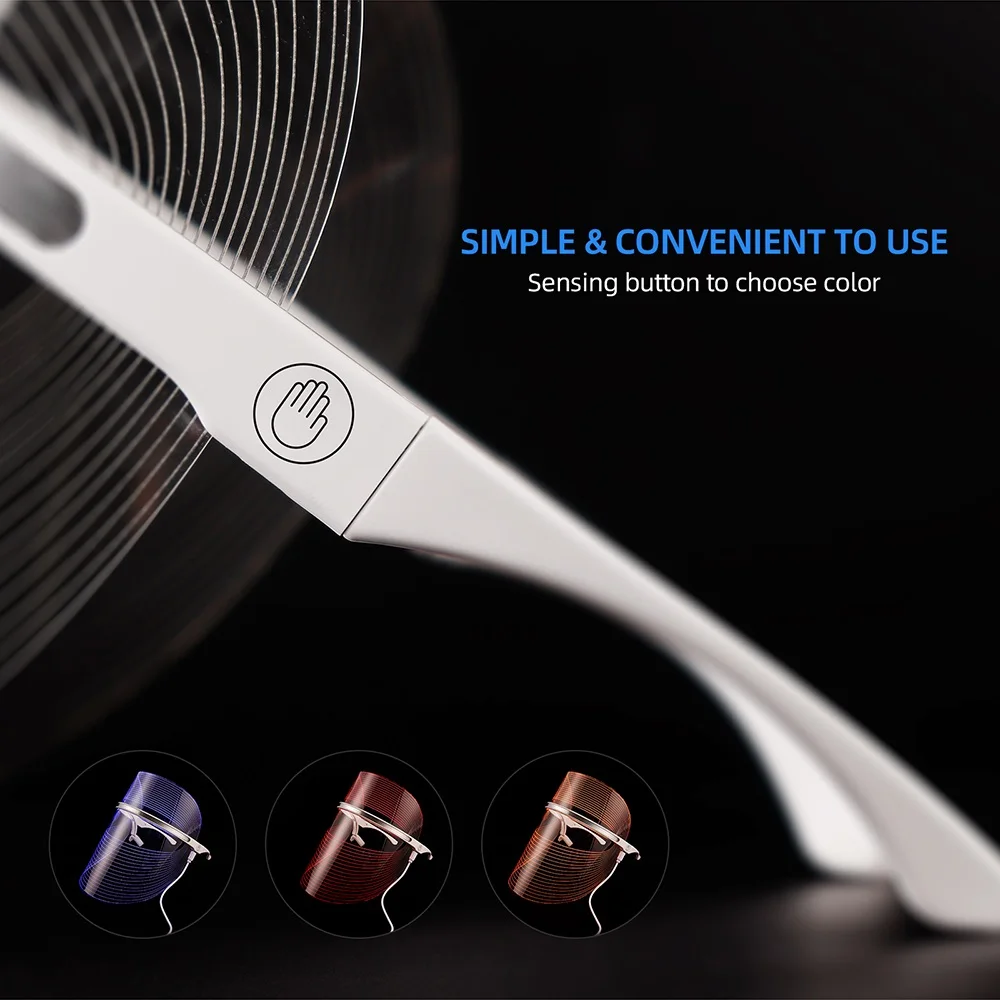 Rechargeable 7 Colors Light Therapy Photon Facial beauty PDT LED Therapy  beauty care