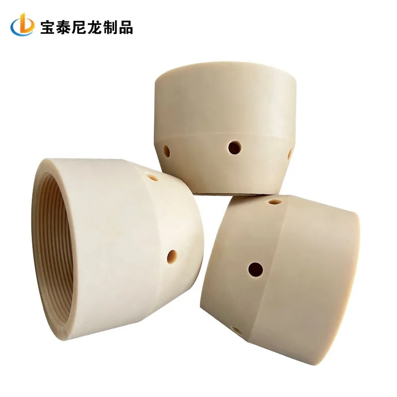 Professional customization CNC Machined  Wear-resistant nylon  threaded bushing