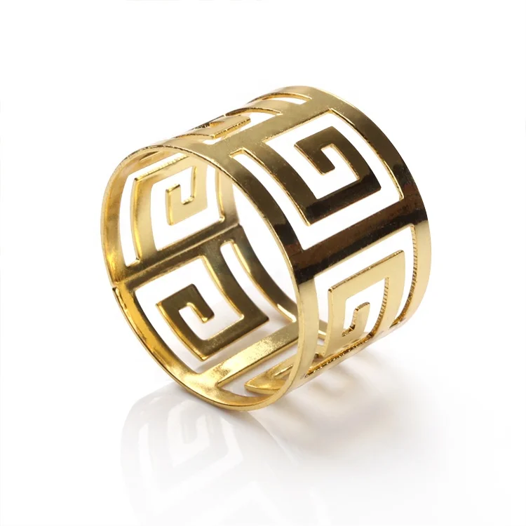 Metal napkin ring for hotel restaurant