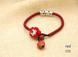 Ethnic Style Love Woven Flower Fashion Bracelet Female elbow ceramic loose bead jewelry wholesale