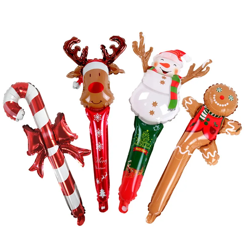 Оптовая продажа, рождественские ручные надувные гелиевые фольгированные шары в форме эльфа для украшения вечеринки или детской игрушки